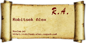 Robitsek Alex névjegykártya