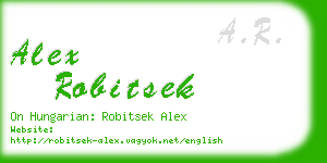 alex robitsek business card